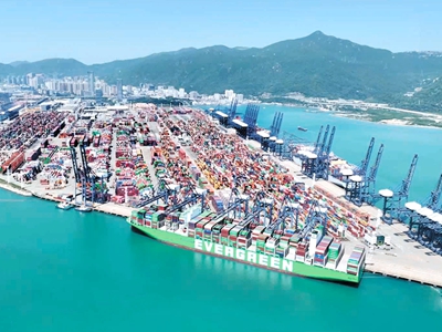 World's largest container ship calls at Yantian